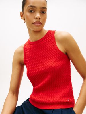 Женские свитеры Tommy Hilfiger Cable Knit Sweater Tank — фото 2