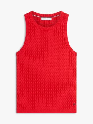 Женские свитеры Tommy Hilfiger Cable Knit Sweater Tank — фото 5