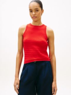 Cable Knit Sweater Tank — Fireworks 1