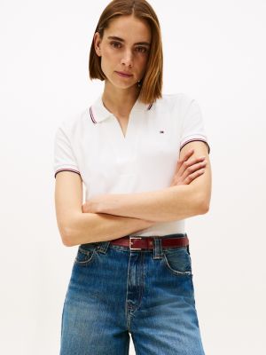 Slim Fit 1985 Tipped Polo, Ecru