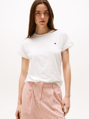 Slub Cotton Crewneck T-Shirt, Ecru