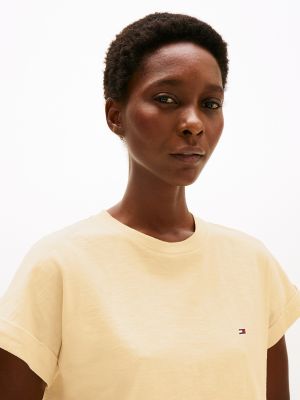 Slub Cotton Crewneck T-Shirt, Frozen Custard
