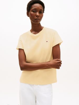 Slub Cotton Crewneck T-Shirt, Frozen Custard