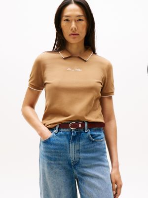 Regular Fit Stretch Crewneck Polo, Hickory