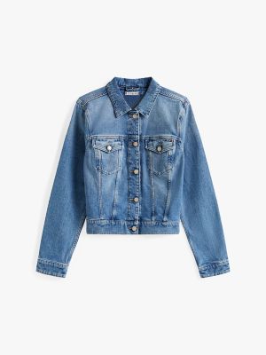 Slim Fit Denim Jacket, Denim Blue