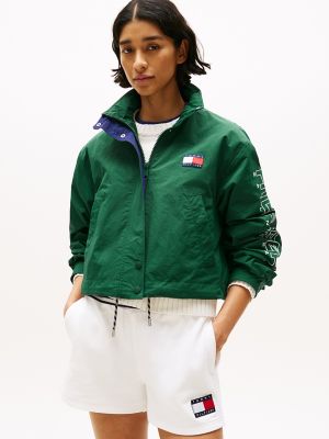 Hilfiger Sailing Funnel-Neck Jacket, Ornamental Green