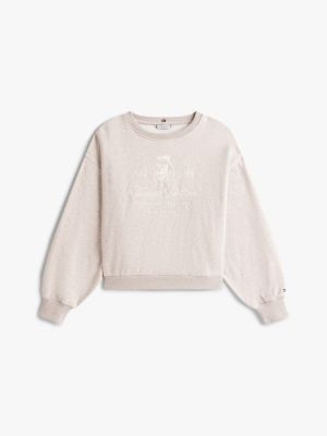 Женские худи Tommy Hilfiger Embroidered Script Crest Logo Sweatshirt — фото 5