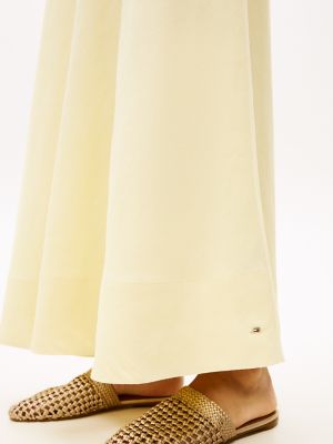 Linen-Blend Tank Maxi Dress, Lemon Zest