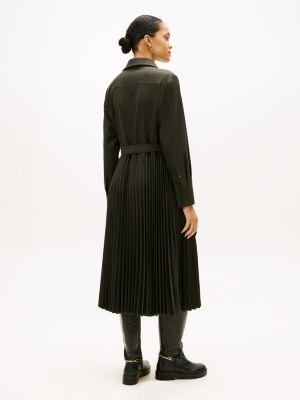 Tommy Hilfiger Belted Pleated Twill Shirtdress — фото 4