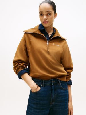 Interlock Fleece Quarter-Zip Sweatshirt, Highland Khaki