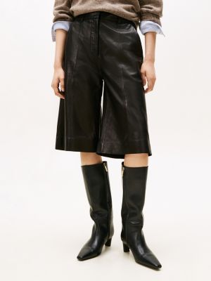 Leather Wide-Leg Culotte | Tommy Hilfiger