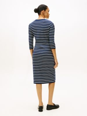 Puff-Sleeve Rib-Knit Dress | Tommy Hilfiger