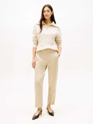 Slim Fit Ponte Pull-On Pant, Sandalwood