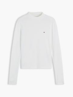 Mockneck Stretch Knit Top — Ecru 5