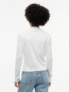 Mockneck Stretch Knit Top — Ecru 4