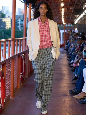 Silk Blend Check Cargo Pant | Tommy Hilfiger