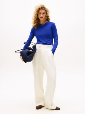 Skinny Fit Crewneck Sweatshirt, Wedge Blue