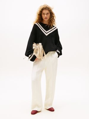 Crinkle-Finish Tailored Drapey Pant, Calico