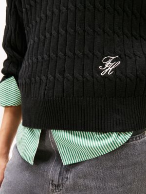 Cable Knit Quarter-Zip Sweater | Tommy Hilfiger