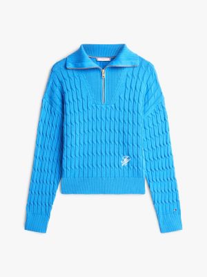 Cable Knit Quarter-Zip Sweater | Tommy Hilfiger