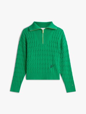 Cable Knit Quarter-Zip Sweater | Tommy Hilfiger