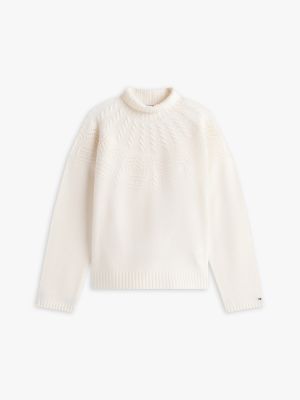 Tonal Fair Isle Mockneck Wool Sweater | Tommy Hilfiger