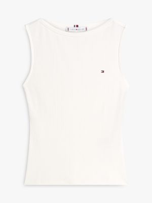 Женские свитеры Tommy Hilfiger Slim Fit Rib-Knit Boatneck Tank Top — фото 5