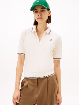 Stretch Pique Zip Polo, Calico
