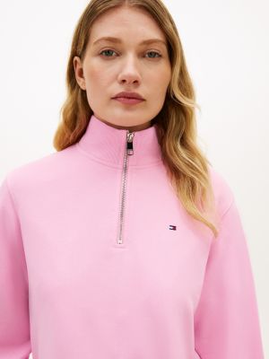 Brushed-Back Quarter-Zip Sweatshirt | Tommy Hilfiger