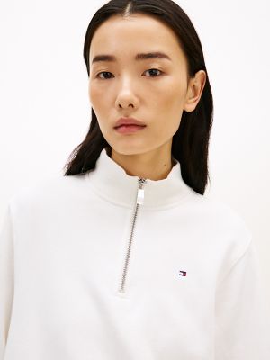 Женские худи Tommy Hilfiger Brushed-Back Quarter-Zip Sweatshirt — фото 4
