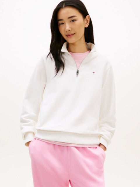Женские худи Tommy Hilfiger Brushed-Back Quarter-Zip Sweatshirt