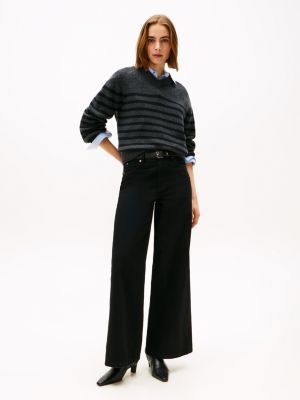 High-Rise Wide Leg Jean, Black