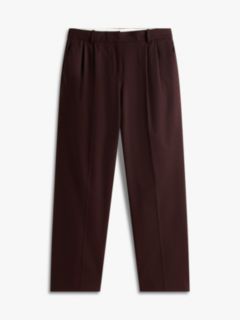 Flannel Relaxed Straight-Leg Pant — Deep Burgundy 5