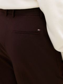 Flannel Relaxed Straight-Leg Pant — Deep Burgundy 3