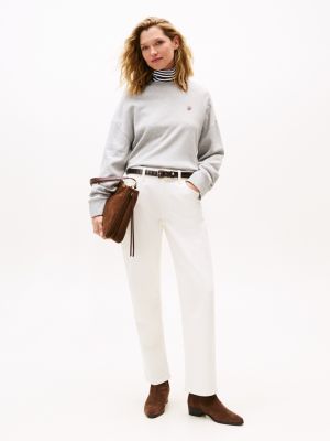 Classic Mid-Rise Straight Jean, Ecru