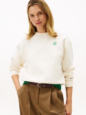 Embroidered Script Monogram Sweatshirt, Calico