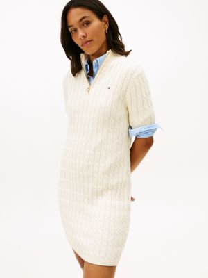Cable Knit Quarter-Zip Sweater Dress | Tommy Hilfiger