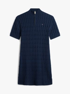 Cable Knit Quarter-Zip Sweater Dress | Tommy Hilfiger