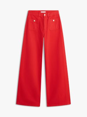 Женские джинсы Tommy Hilfiger Raw Hem High-Rise Wide Leg Jean — фото 5
