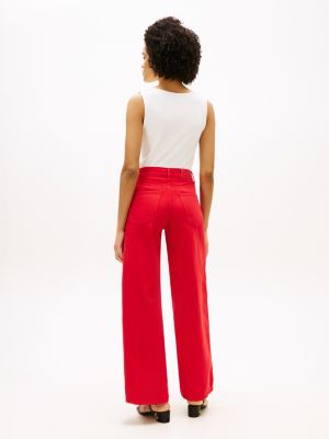 Женские джинсы Tommy Hilfiger Raw Hem High-Rise Wide Leg Jean — фото 4