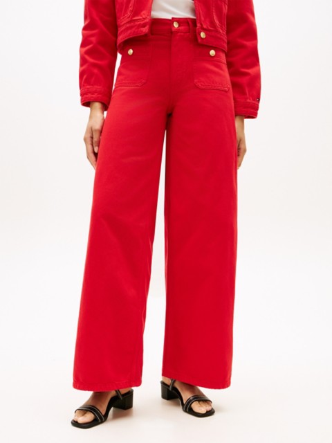 Женские джинсы Tommy Hilfiger Raw Hem High-Rise Wide Leg Jean
