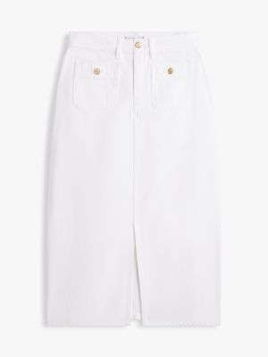 Женские юбки Tommy Hilfiger Gold-Button Pocket Denim Midi Skirt — фото 5