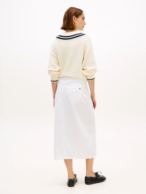 Женские юбки Tommy Hilfiger Gold-Button Pocket Denim Midi Skirt — фото 4