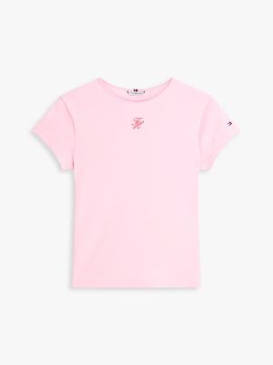 Женские футболки Tommy Hilfiger Slim Fit Script Monogram T-Shirt — фото 5