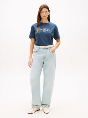 Женские футболки Tommy Hilfiger Embroidered Club Crest Logo T-Shirt — фото 2