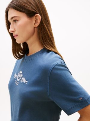 Женские футболки Tommy Hilfiger Embroidered Club Crest Logo T-Shirt — фото 3