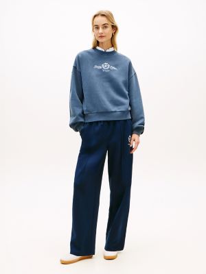 Женские худи Tommy Hilfiger Embroidered Club Crest Logo Sweatshirt — фото 2