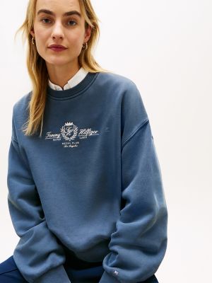 Женские худи Tommy Hilfiger Embroidered Club Crest Logo Sweatshirt — фото 3