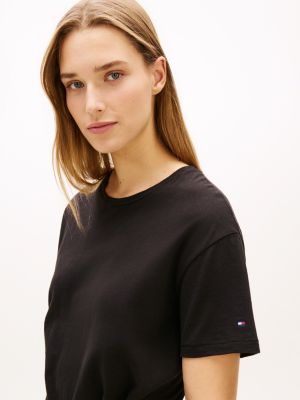 Tommy Hilfiger Tie-Front Slub Cotton Midi T-Shirt Dress — фото 2
