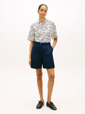 Женские рубашки Tommy Hilfiger Short-Sleeve Linen Shirt — фото 2